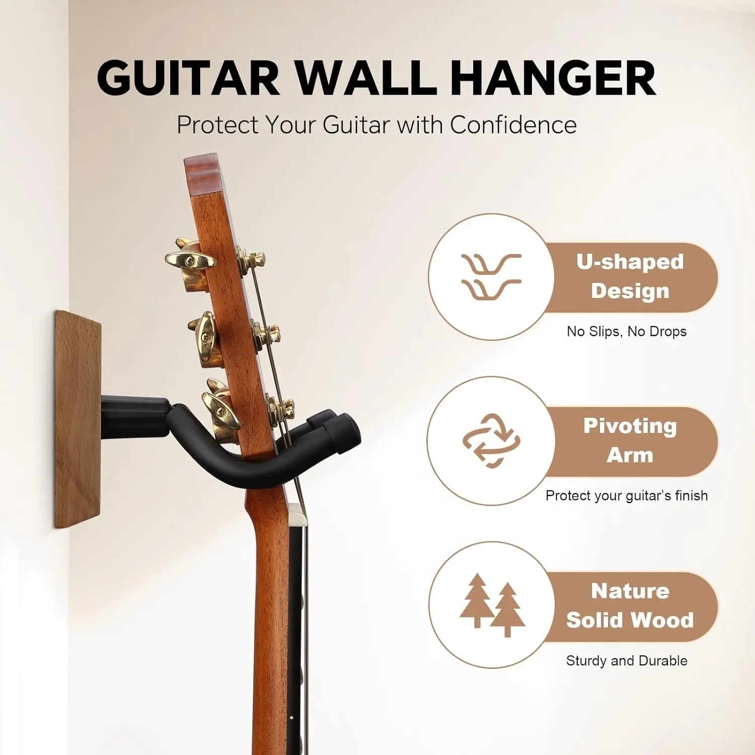 Musical Instrument Art - Supporto a Parete per Chitarra, Basso