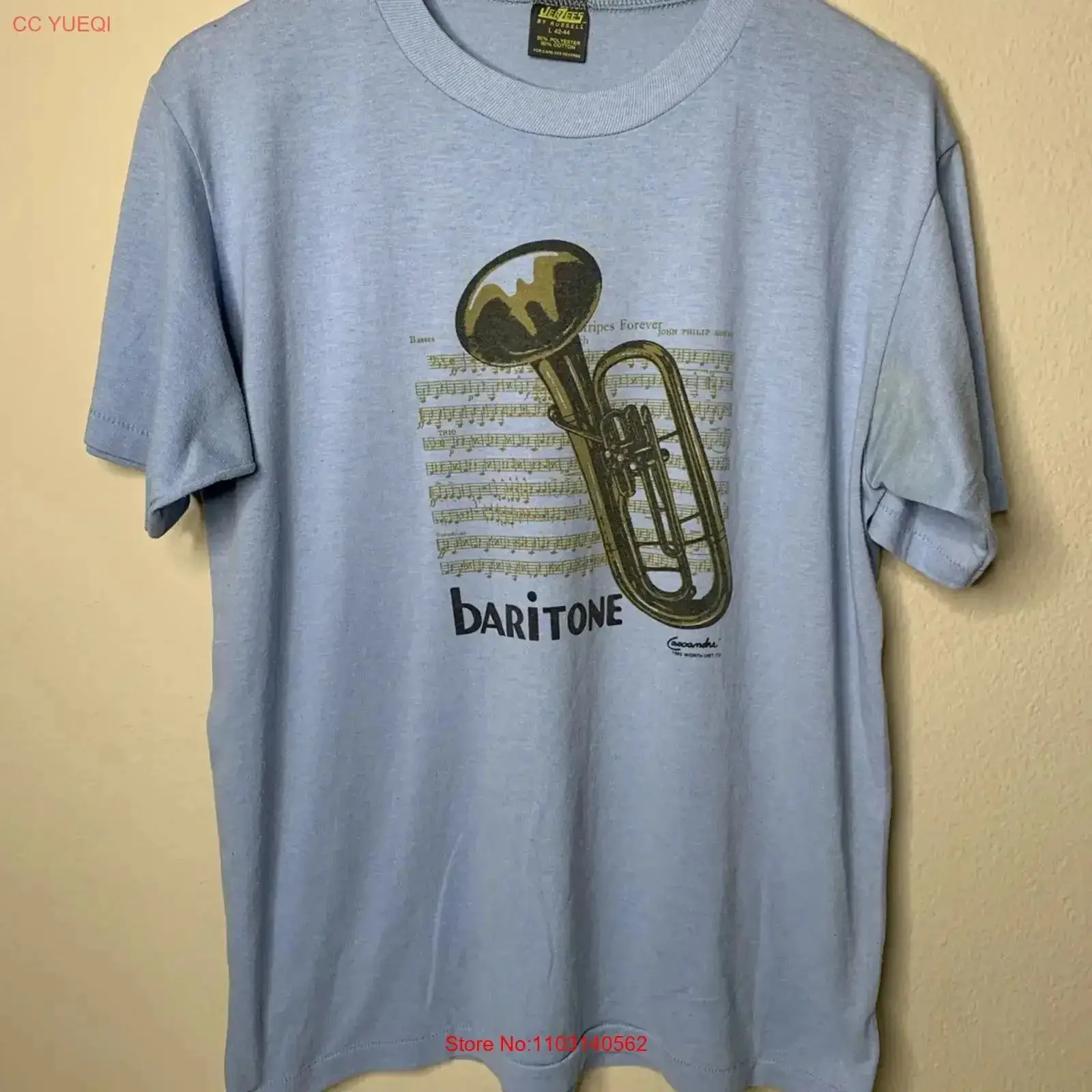 Musical Instrument In Orchestra - T-shirt Vintage Baritone Instrumental da Uomo