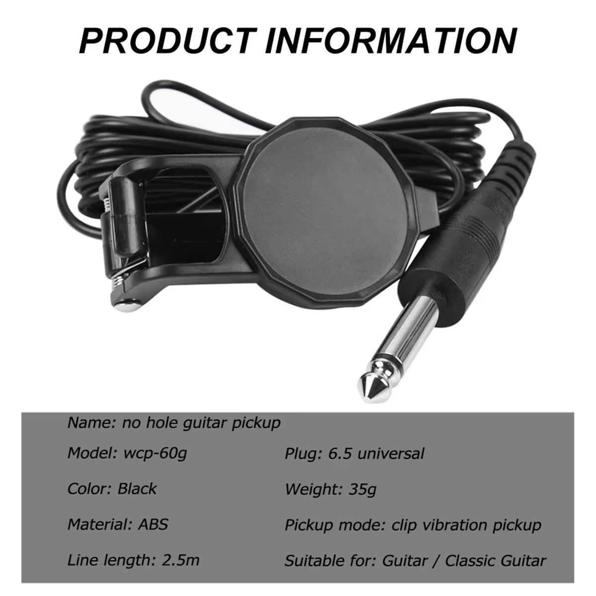 Pickup con clip jack audio/tra - Musical Instrument Art recensione e prezzo