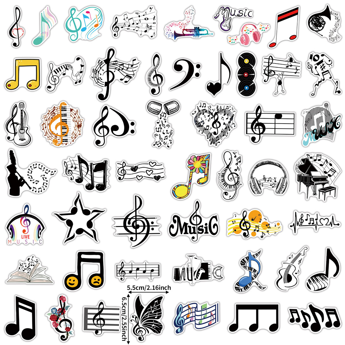 50 Adesivi a Tema Musicale con - Musical Instrument Tabla recensione e prezzo