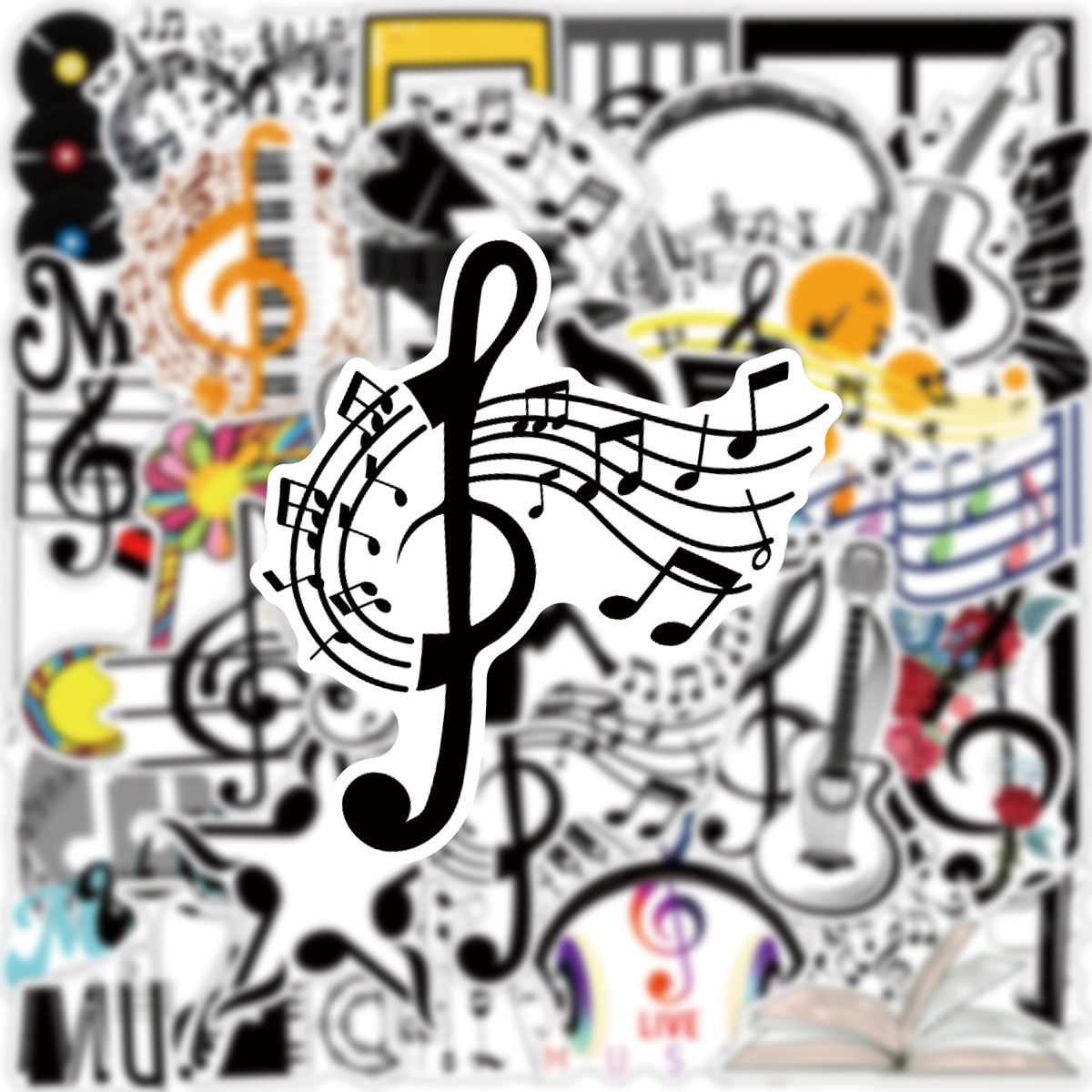 50 Adesivi a Tema Musicale con - Musical Instrument Tabla recensione e prezzo