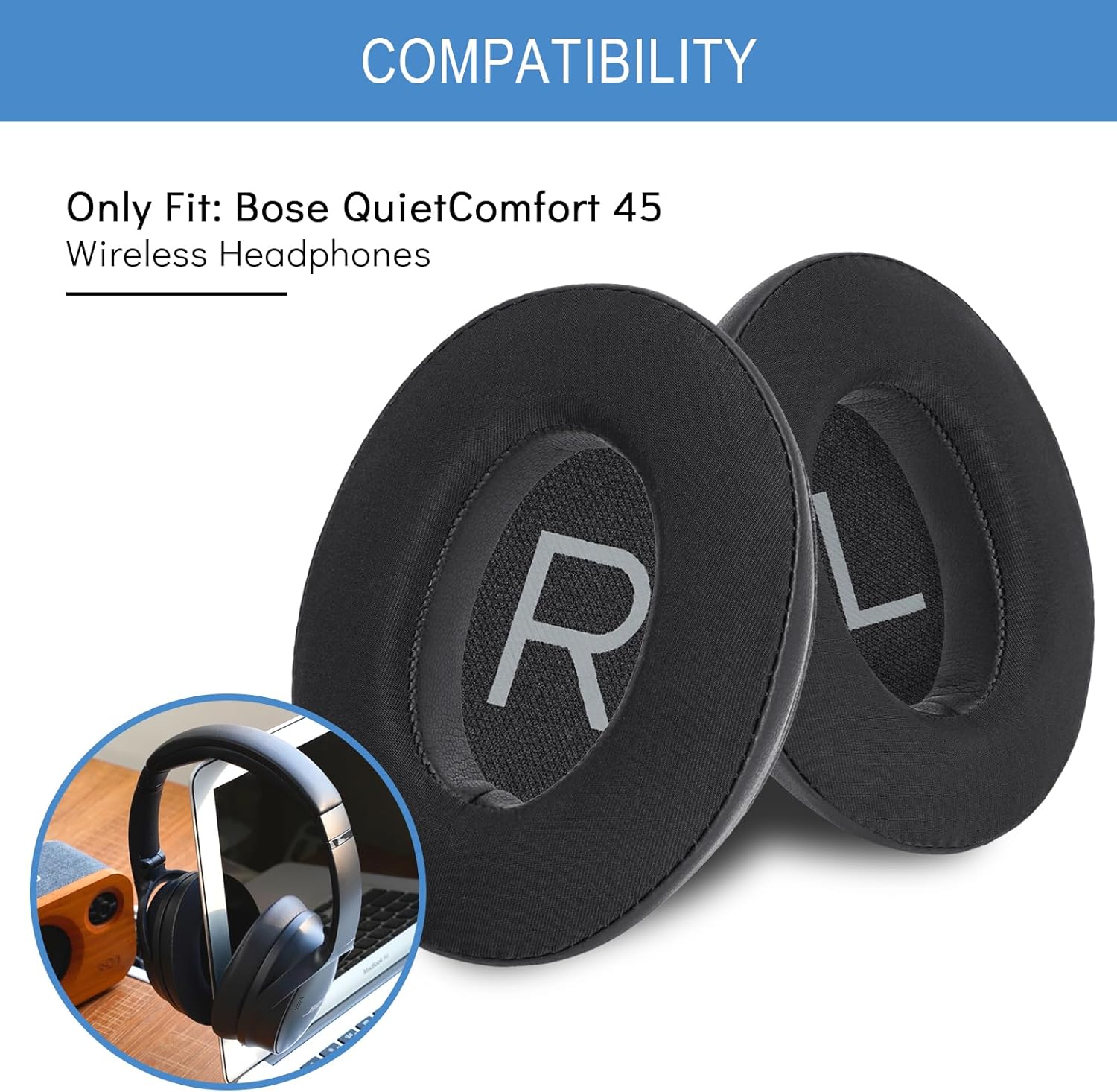 Cuscinetti auricolari di ricam - Bose Headphone Qc45 recensione e prezzo