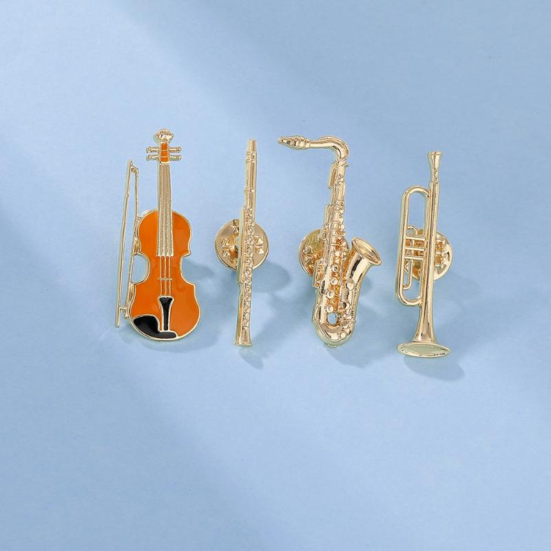 1 Pezzo Spilla in Smalto Dorat - Musical Instrument In Orchestra recensione e prezzo